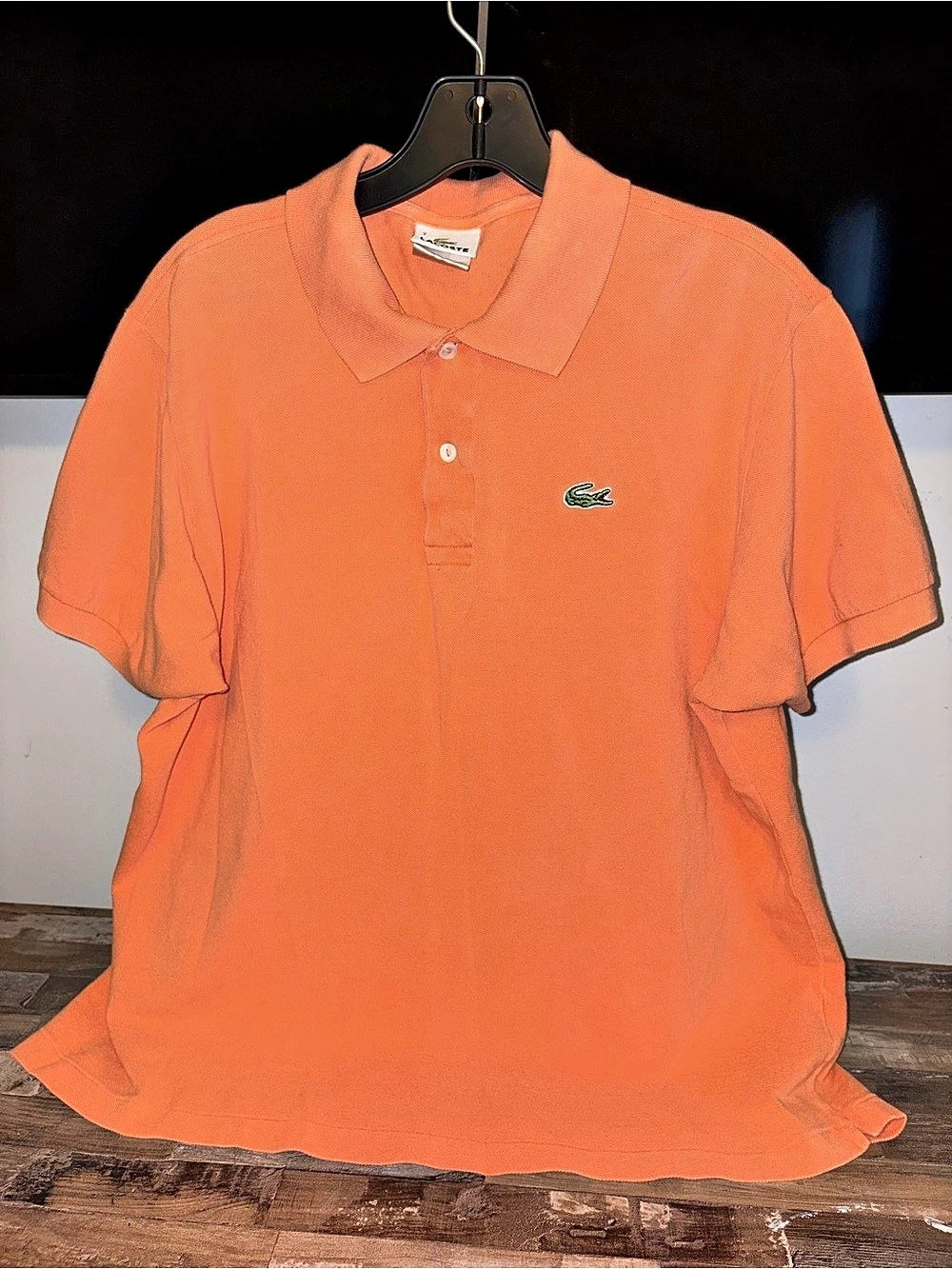 Lacoste Classic Fit L.12.12 Pique Polo Shirt Orange Waist 7